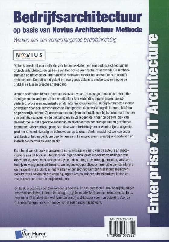 Bedrijfsarchitectuur op basis van Novius Architectuur Methode