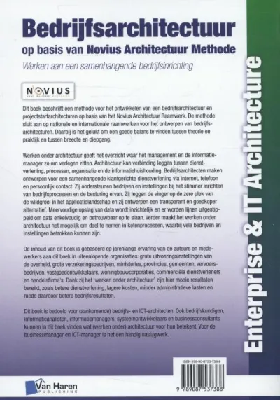 Bedrijfsarchitectuur op basis van Novius Architectuur Methode