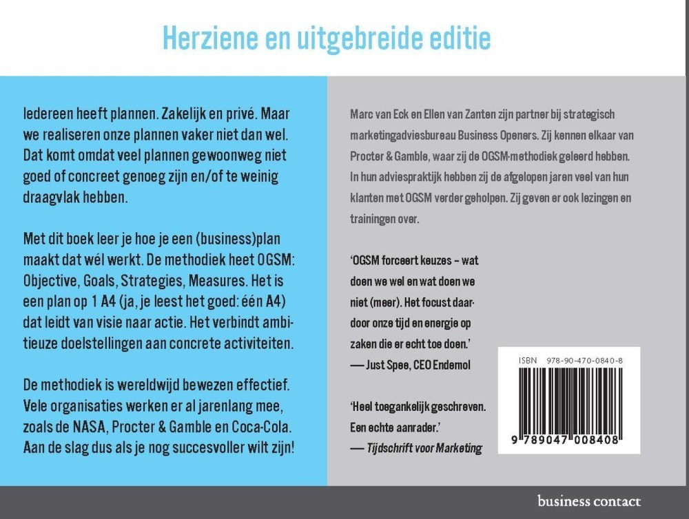 Businessplan op 1 A4