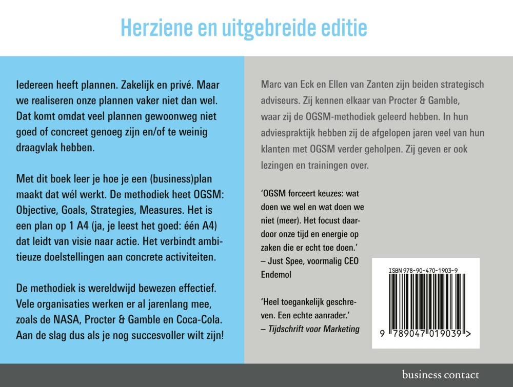 Businessplan op 1 A4