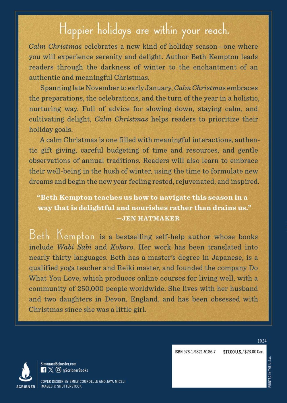 Calm Christmas and a Happy New Year: A Little Book of Comfort and Joy