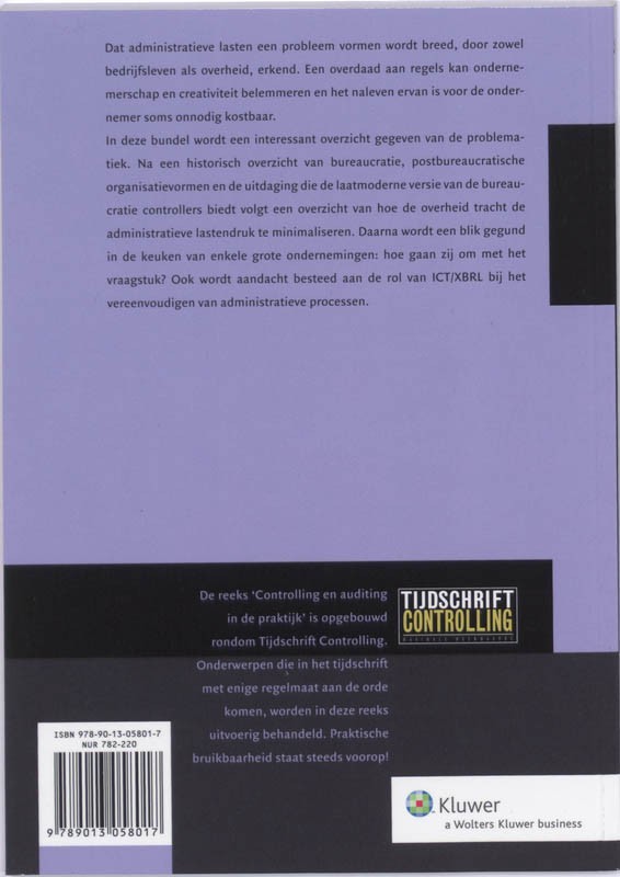 Controller en administratieve lasten