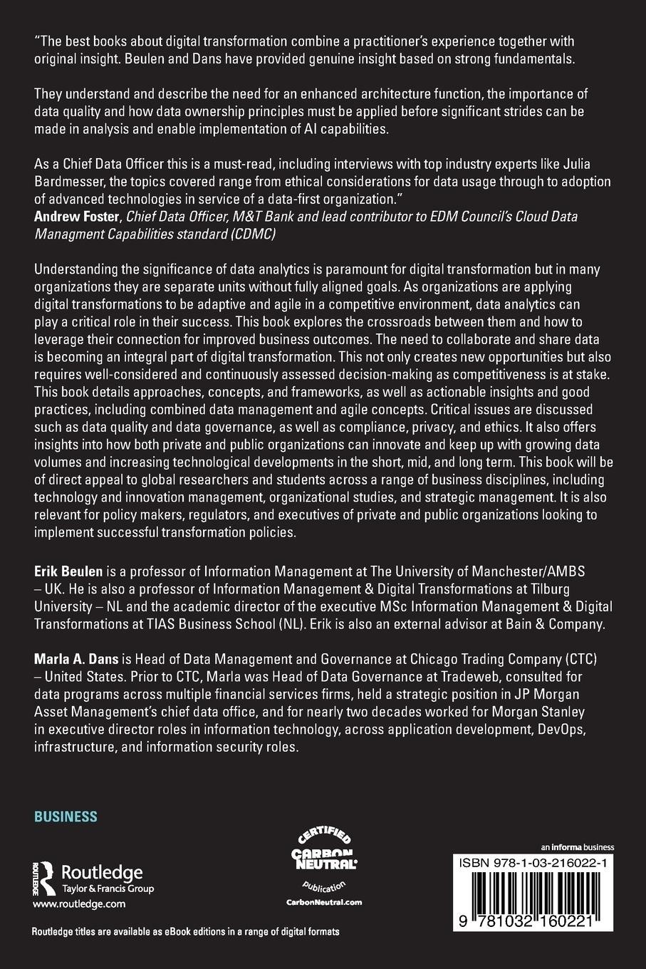 Data Analytics and Digital Transformation