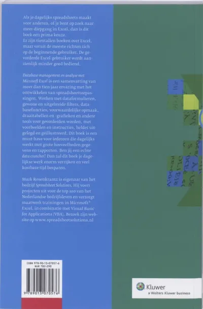 Database management en analyses met Microsoft Excel