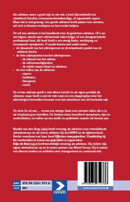 De rol van adviseur