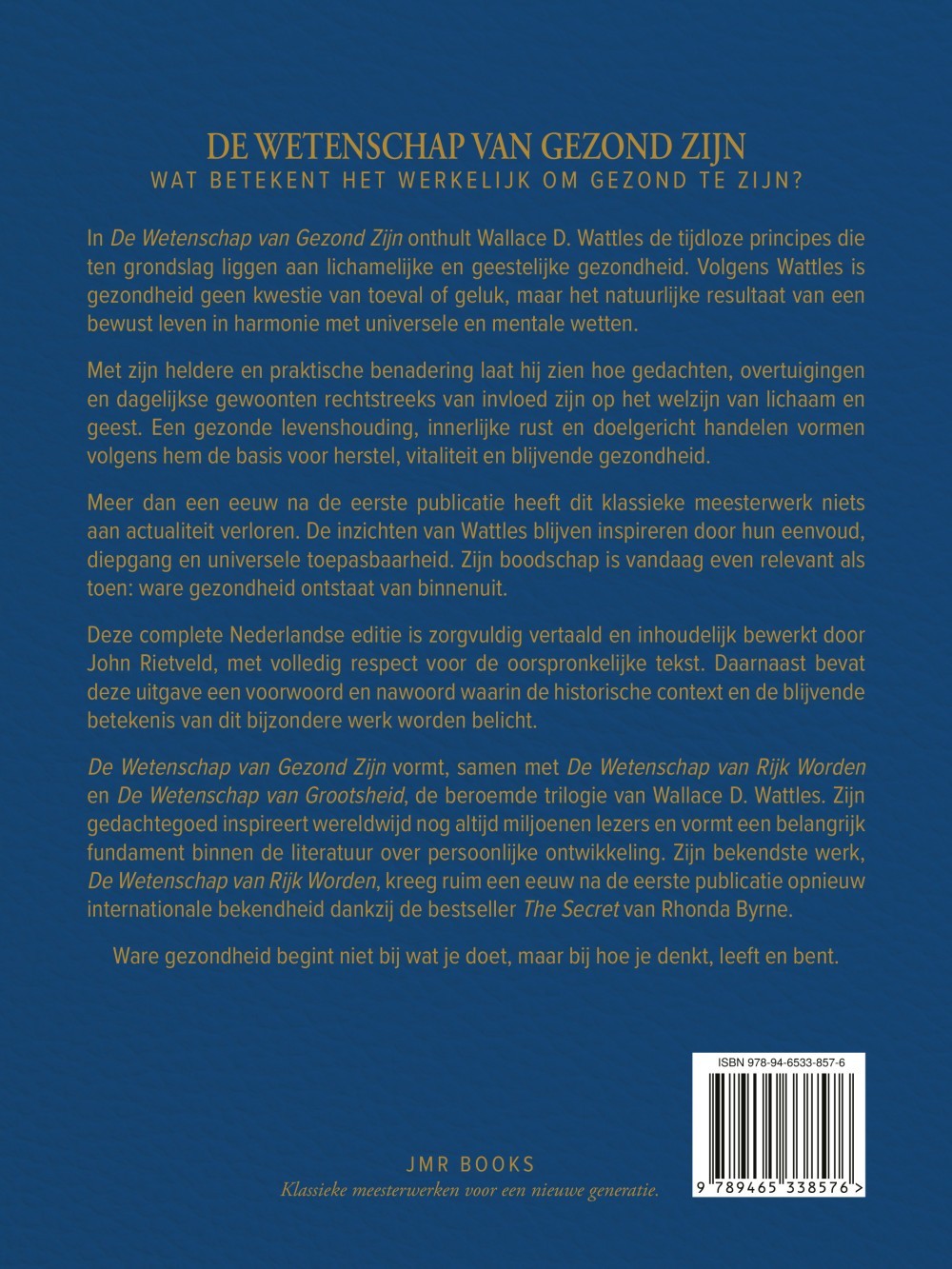 DE WETENSCHAP VAN GEZOND ZIJN