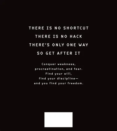 Discipline Equals Freedom