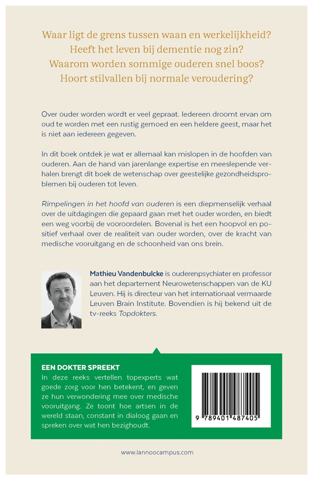 Een dokter spreekt. Rimpelingen in het hoofd van ouderen