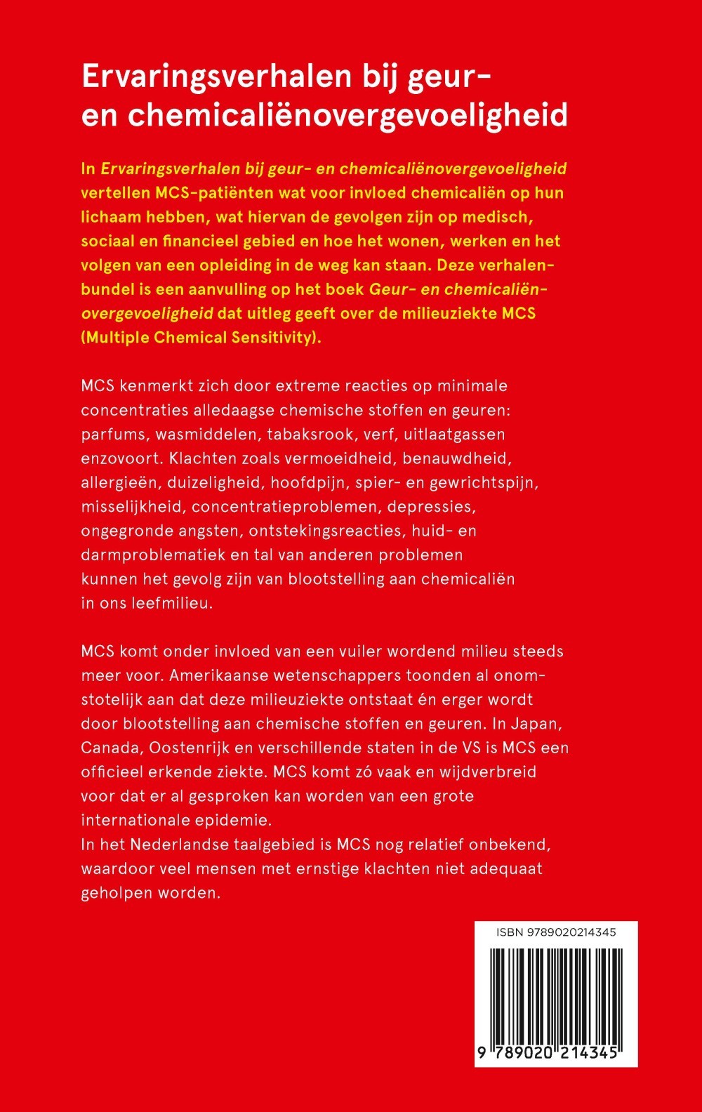 Ervaringsverhalen bij geur- en chemicaliënovergevoeligheid