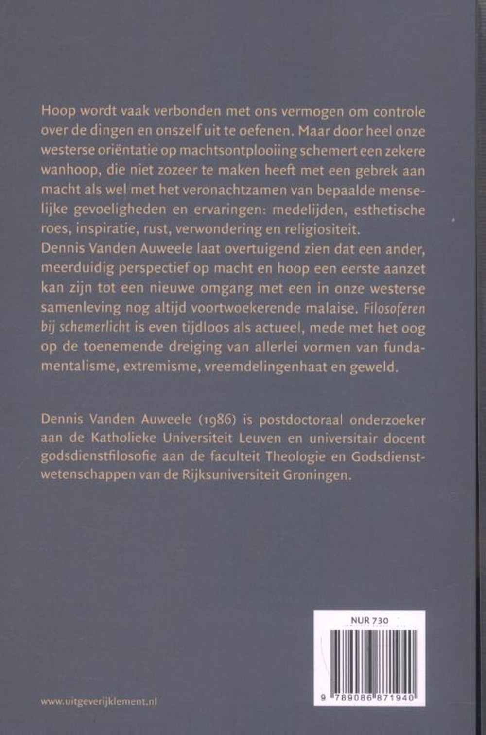 Filosoferen bij schemerlicht
