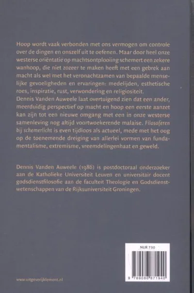 Filosoferen bij schemerlicht