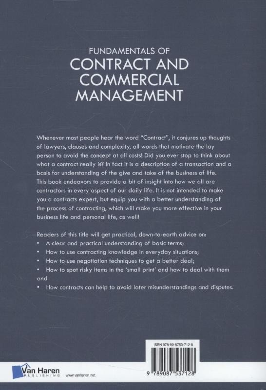 Fundamentals of contract and commercial management