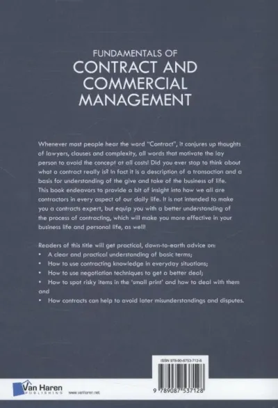 Fundamentals of contract and commercial management