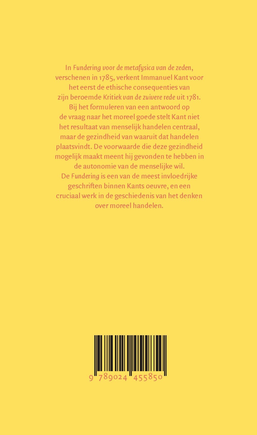 Fundering voor de metafysica van de zeden