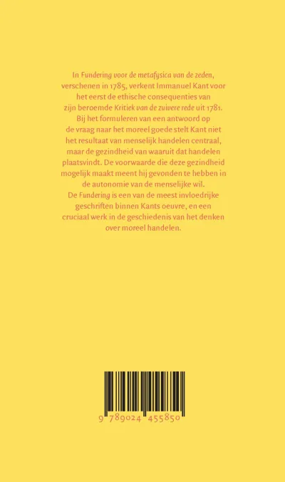 Fundering voor de metafysica van de zeden
