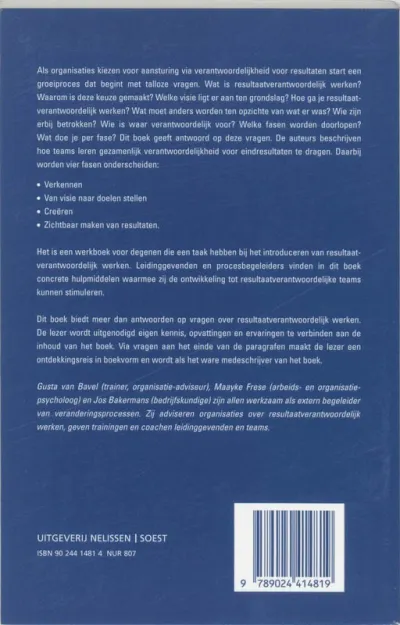 Groeien naar resultaatverantwoordelijk werken in de non-profitsector