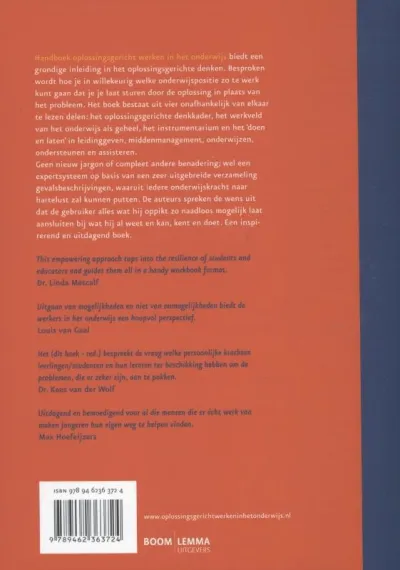 Handboek oplossingsgericht werken in het onderwijs