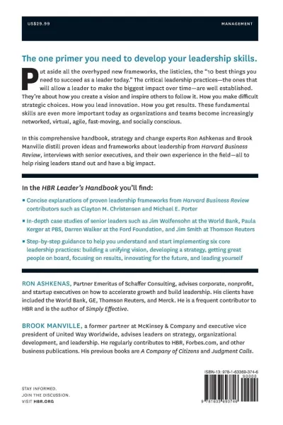 Harvard Business Review Leader's Handbook