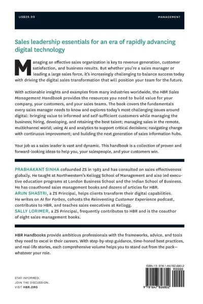 Harvard Business Review Sales Management Handbook