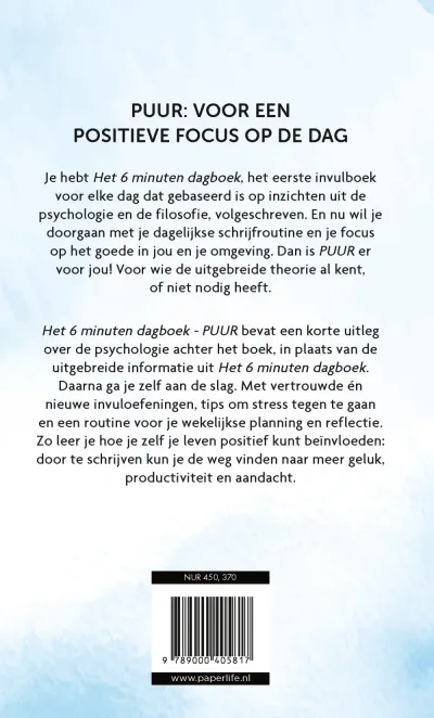Het 6 minuten dagboek PUUR - wolken editie