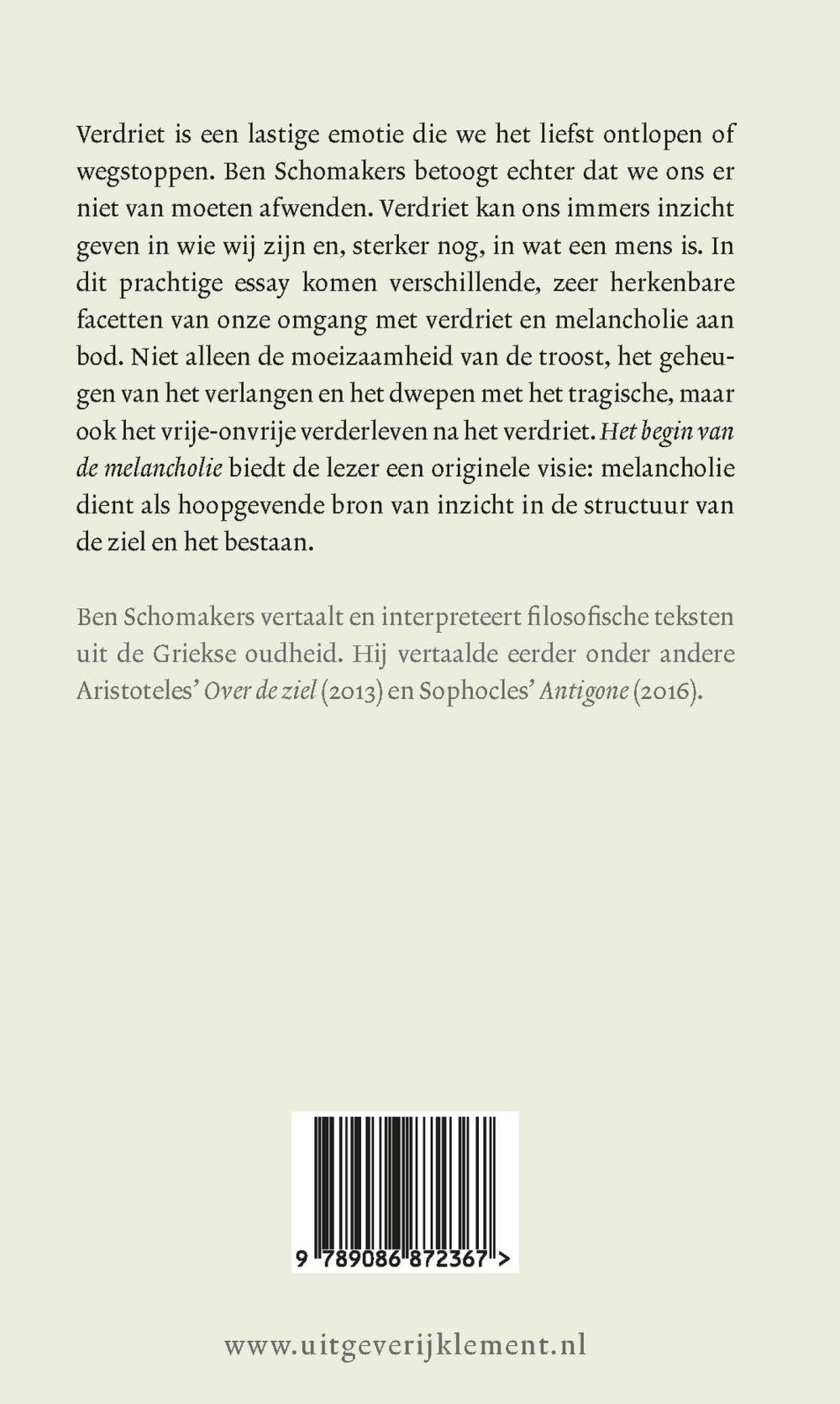 Het begin van de melancholie