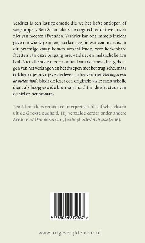 Het begin van de melancholie