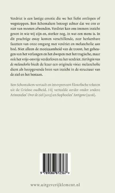 Het begin van de melancholie