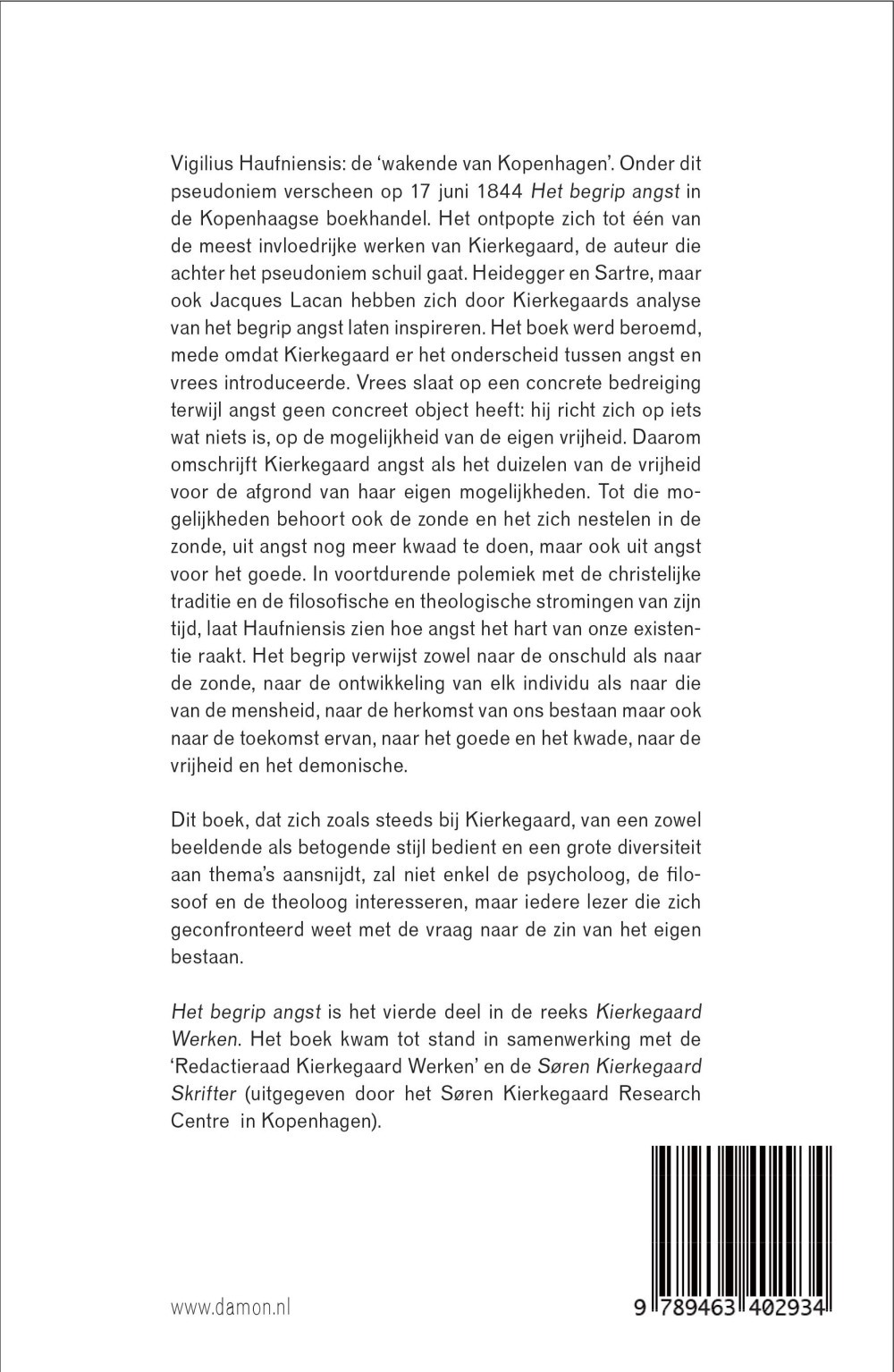 Het begrip angst