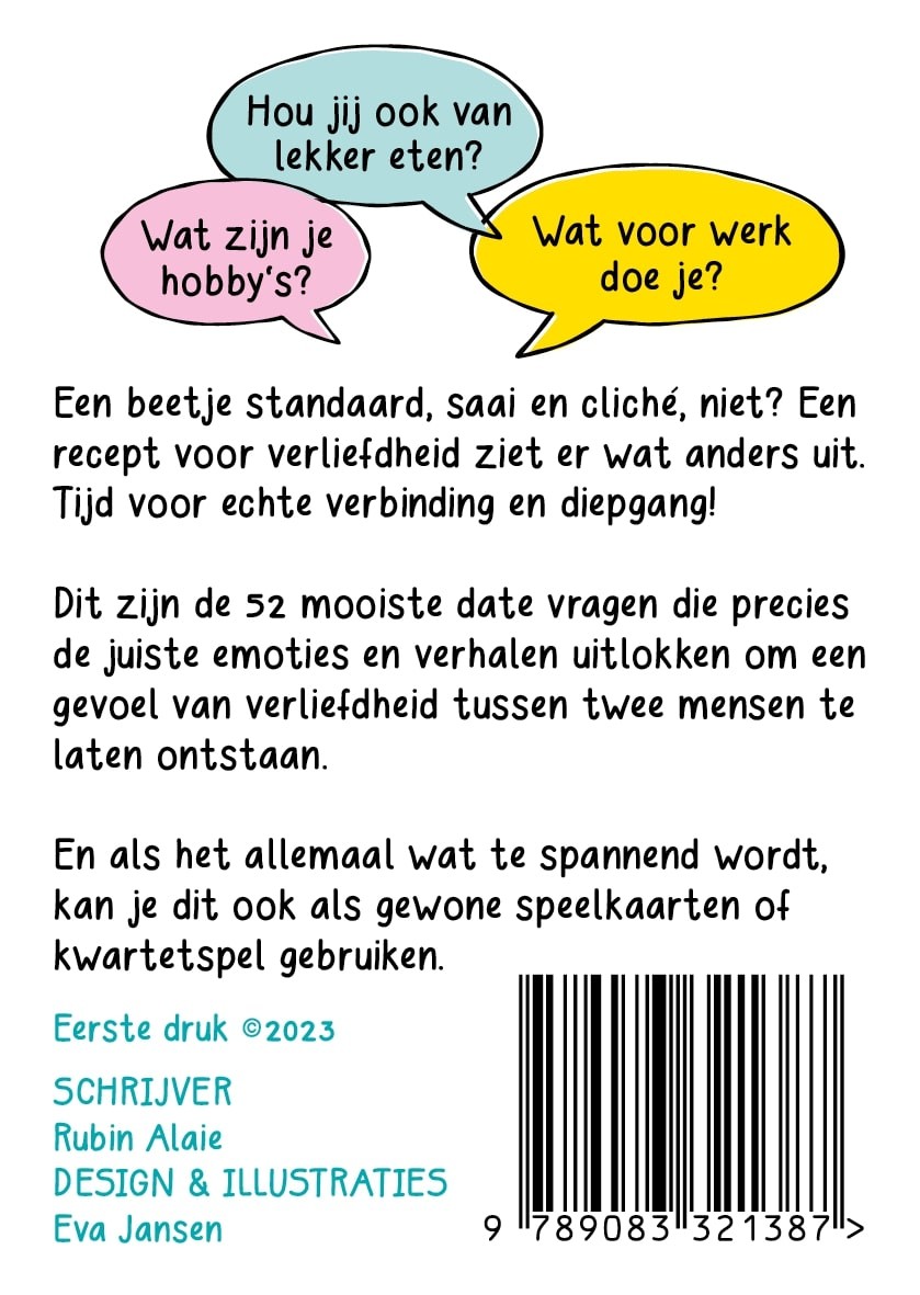 Het Date Vragenspel Dat Verliefd Maakt: Date Spel Met 52 Beroemde Onderbouwde Date Vragen - Wek Gegarandeerd Verliefdheid Op & Leer Elkaar Kennen [Wetenschappelijk Bewezen Vragen] [Kaartspel