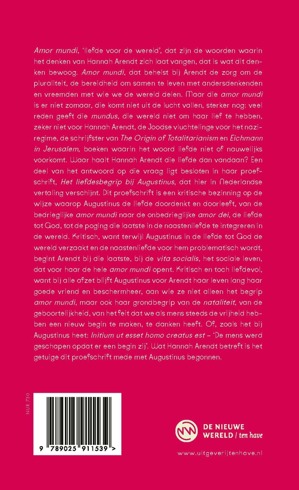 Het liefdesbegrip bij Augustinus