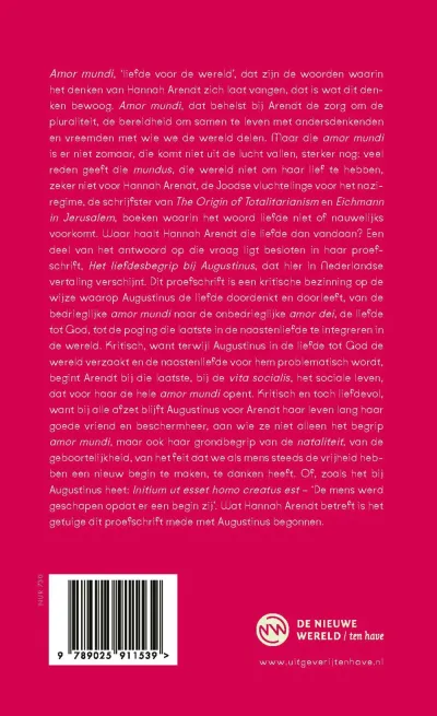 Het liefdesbegrip bij Augustinus