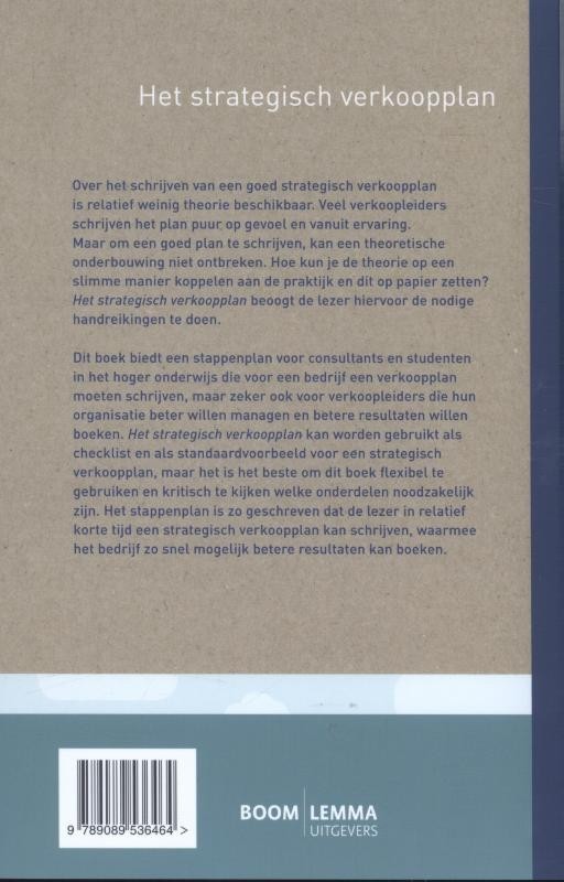 Het strategisch verkoopplan