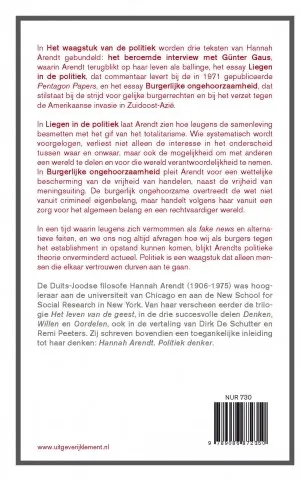 Het waagstuk van de politiek