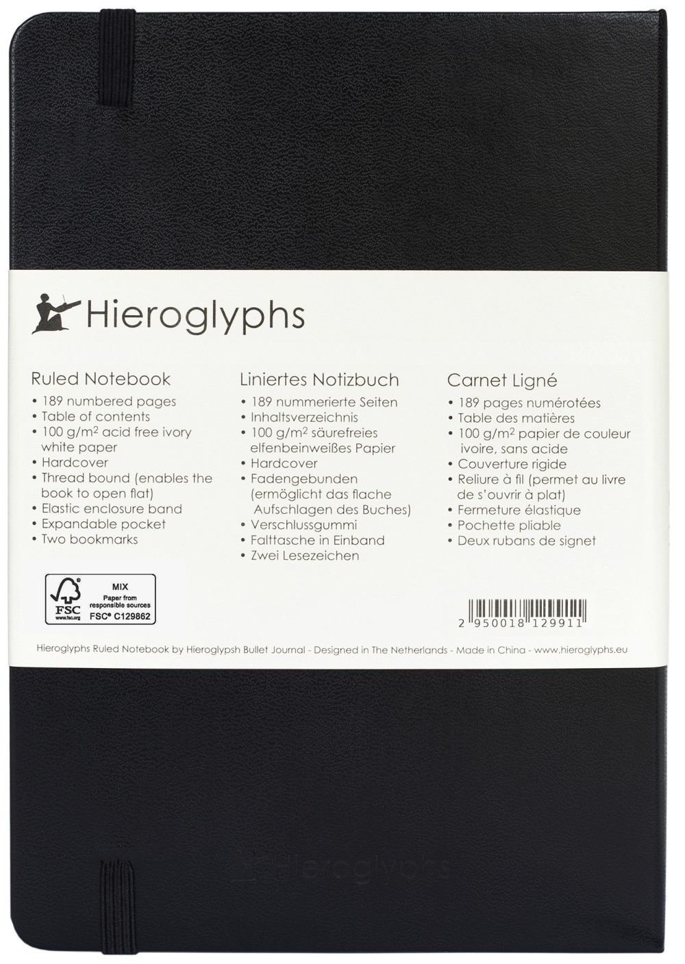 Hieroglyphs Notitieboek - A5 Gelinieerd - Zwart
