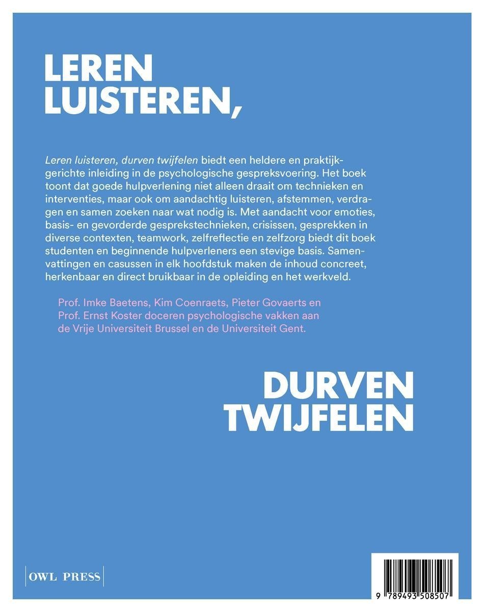Leren luisteren, durven twijfelen