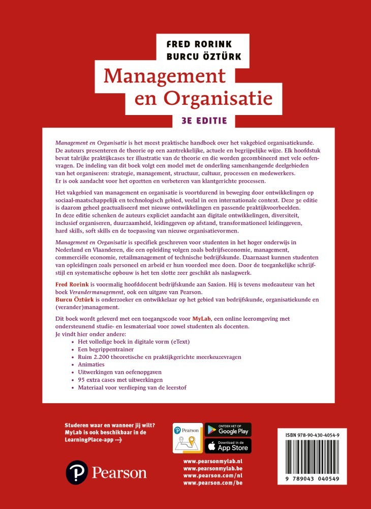 Management en Organisatie, 3e editie met MyLab NL toegangscode