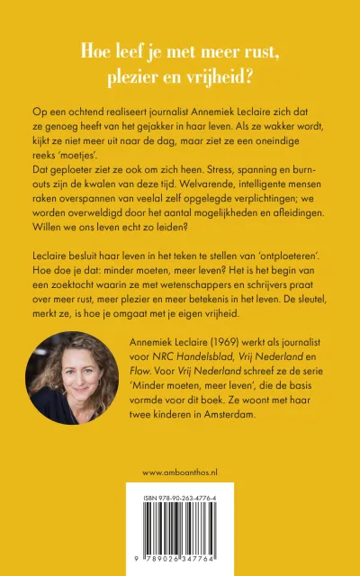 Minder moeten, meer leven