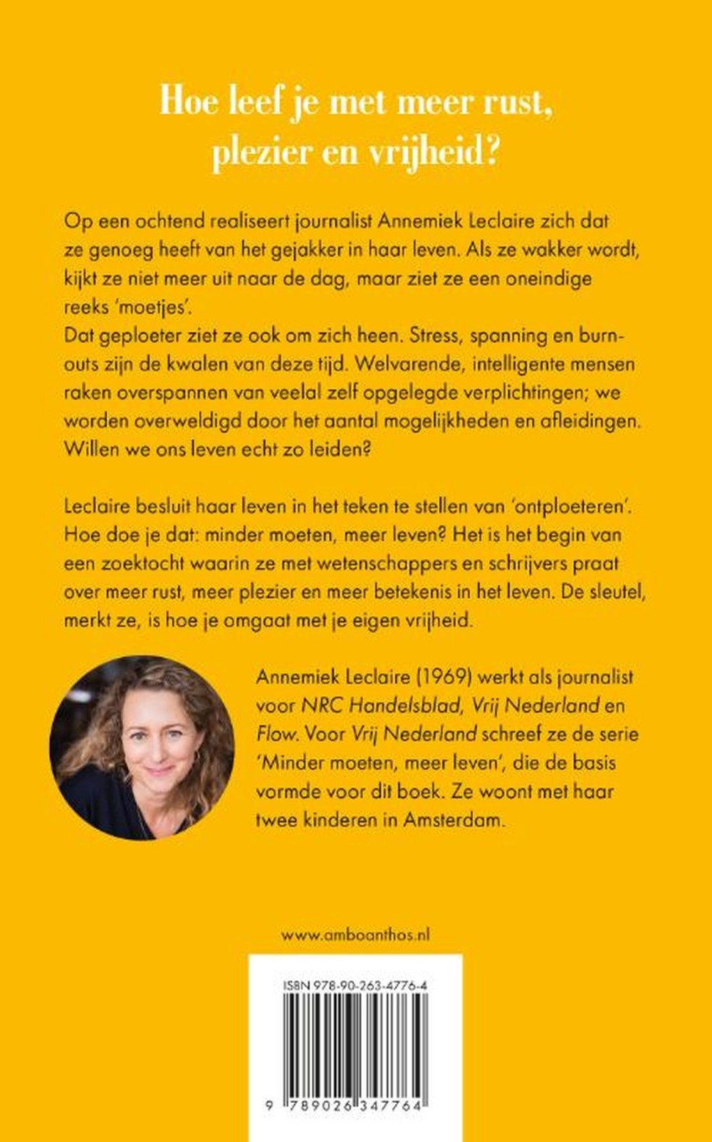 Minder moeten, meer leven