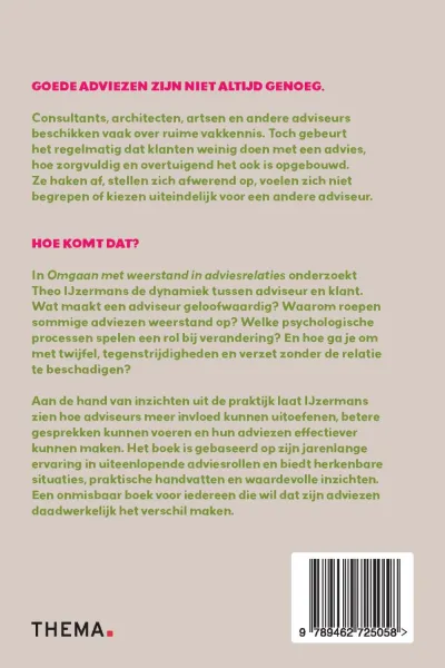 Omgaan met weerstand in adviesrelaties