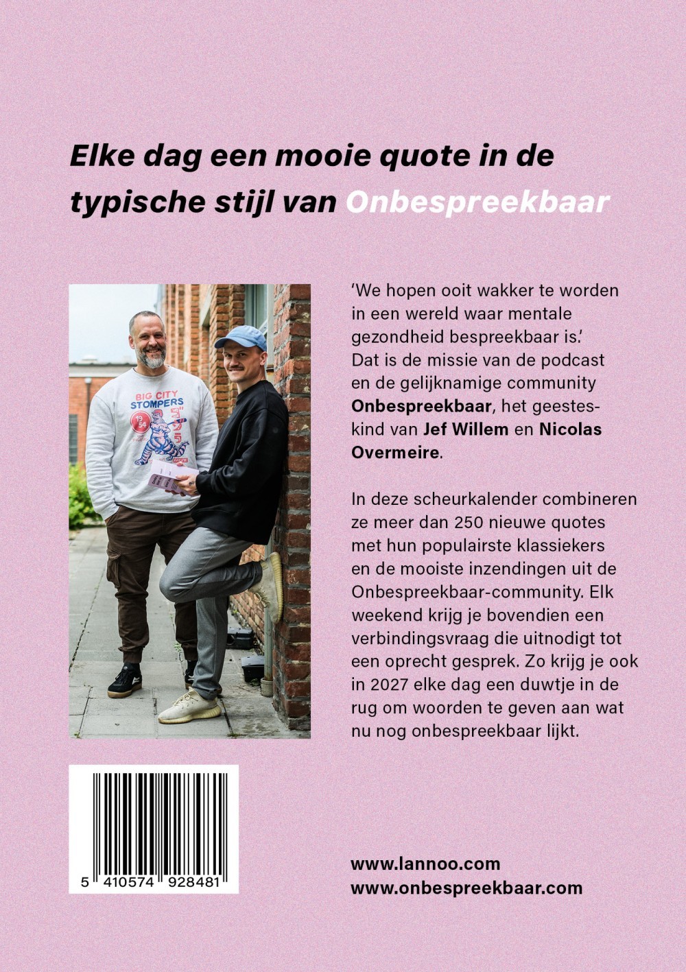 Onbespreekbaar Scheurkalender 2027