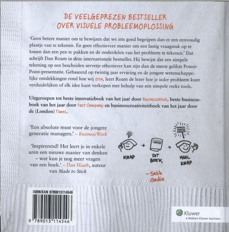 Op de achterkant van een servet