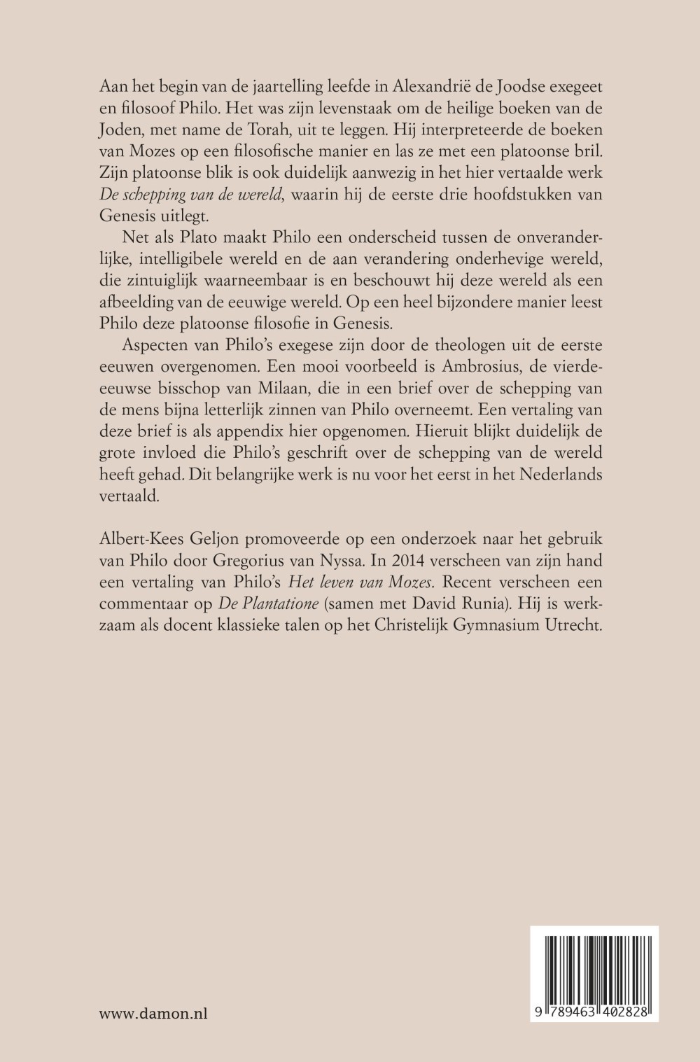 Philo van Alexandrië, De schepping van de wereld