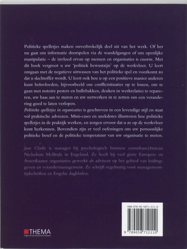Politieke spelletjes in organisaties