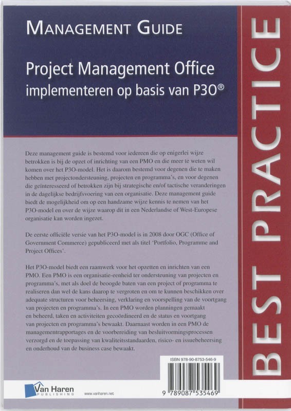 Project Management office implementeren op basis van P30