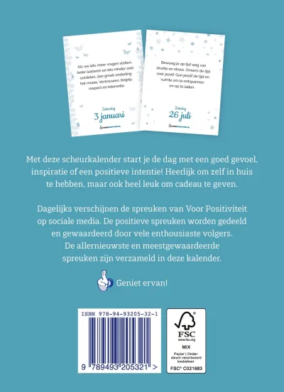 Scheurkalender positieve spreuken 2026