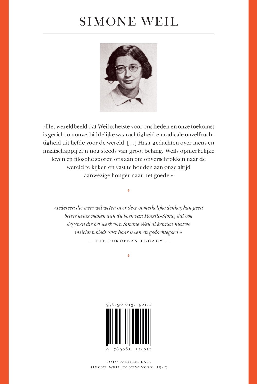 Simone Weil - haar leven, haar denken