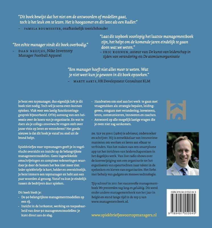 Spiekbriefjes voor topmanagers