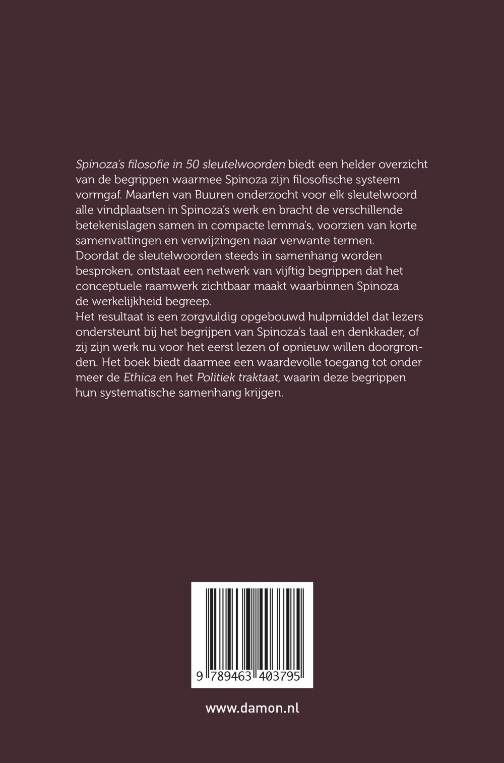 Spinoza’s filosofie in 50 sleutelwoorden