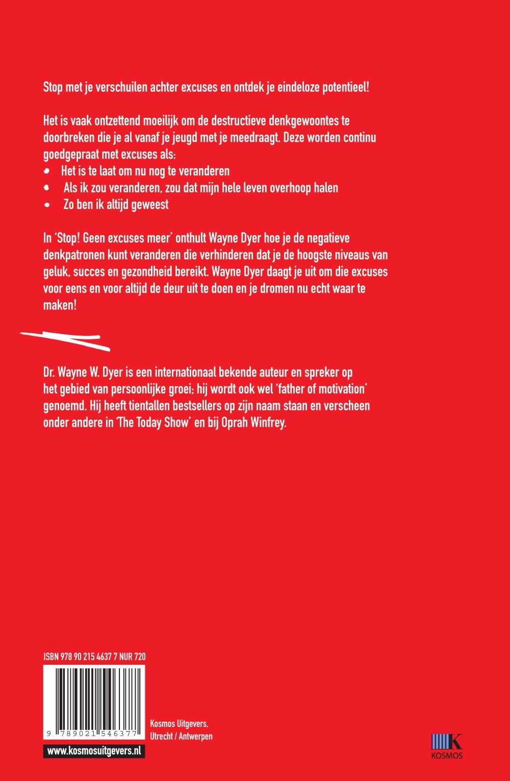 Stop! Geen excuses meer