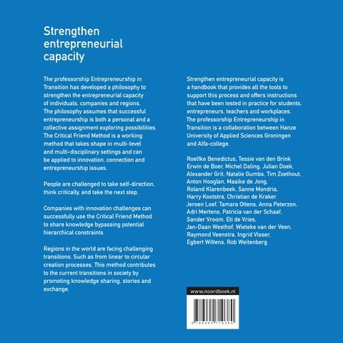 Strengthen entrepreneurial capacity
